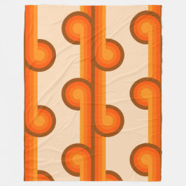 Retro massief geometrisch vormpatroon 1 fleece deken