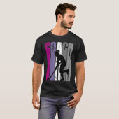 Retro Master Hockey Instructeur Vrouwelijke Coach  T-shirt (Voorkant volledig)