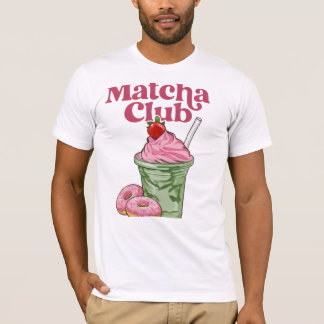Retro Matcha Club Esthetische T-Shirt - Schattig V