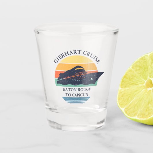 Retro Matching Family Cruise Ship Keepomwille Shot Glas (Voorkant)