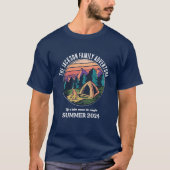 Retro Matching Family Hiking and Camping Trip T-shirt (Voorkant)