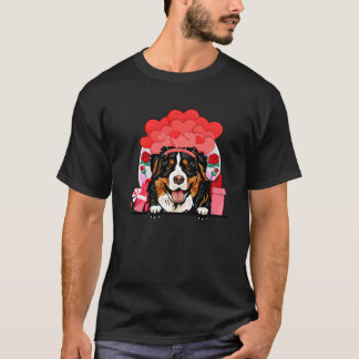Retro Matching Valentine Day Heart Hondenliefhebbe T-shirt