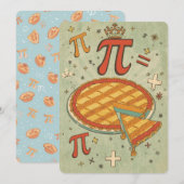 Retro Math Pi Day Card Kaart (Voorkant / Achterkant)