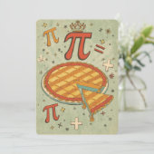 Retro Math Pi Day Card Kaart (Staand voorkant)