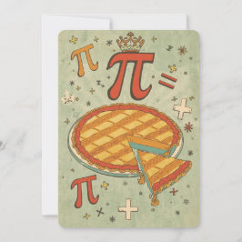Retro Math Pi Day Card Kaart
