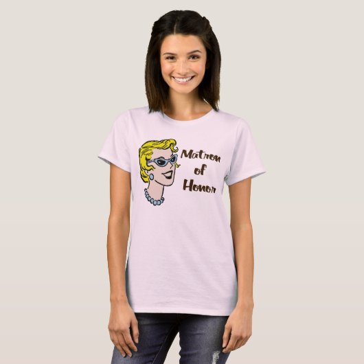 Retro Matron of Honor T-shirt (Voorkant volledig)