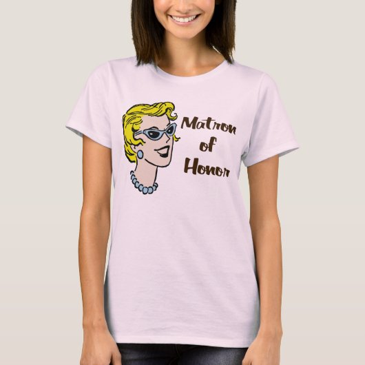 Retro Matron of Honor T-shirt (Voorkant)
