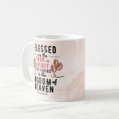 Retro Matteüs 5:3 Bijbelvers Mok (Voorkant links)