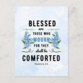 Retro Matteüs 5:4 Bijbelvers Briefkaart (Voorkant)