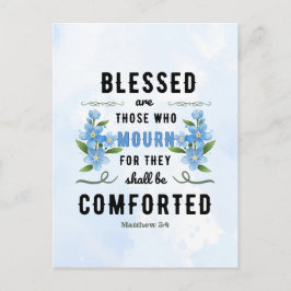 Retro Matteüs 5:4 Bijbelvers Briefkaart