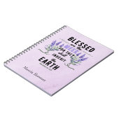 Retro Matteüs 5:5 Lavendel Waterverf Notitieboek (Linkerzijde)