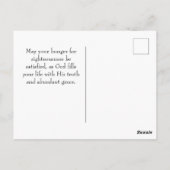 Retro Matteüs 5:6 Daisies Waterverf Briefkaart (Achterkant)