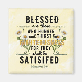 Retro Matteüs 5:6 Waterverf Magneet