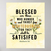 Retro Matteüs 5:6 Waterverf Poster (Voorkant)