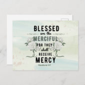 Retro Matteüs 5:7 Bijbelvers Briefkaart (Voorkant / Achterkant)