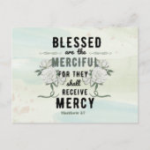 Retro Matteüs 5:7 Bijbelvers Briefkaart (Voorkant)