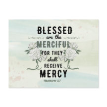 Retro Matteüs 5:7 Bijbelvers Briefkaart