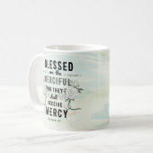 Retro Matteüs 5:7 Bijbelvers Koffiemok (Voorkant links)