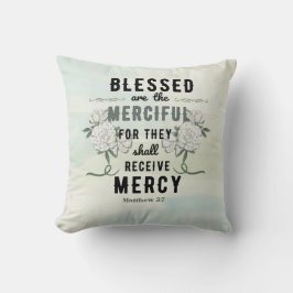 Retro Matteüs 5:7 Bijbelvers Kussen