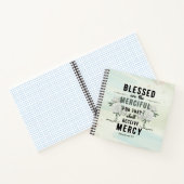 Retro Matteüs 5:7 Bijbelvers Notitieboek (Binnen)