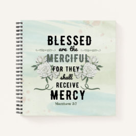 Retro Matteüs 5:7 Bijbelvers Notitieboek