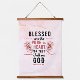 Retro Matteüs 5:8 Calla Lillies Hangend Wandkleed