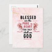 Retro Matteüs 5:8 Calla Lillies Waterverf Briefkaart (Voorkant / Achterkant)