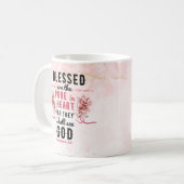 Retro Matteüs 5:8 Calla Lillies Waterverf Koffiemok (Voorkant links)