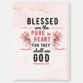 Retro Matteüs 5:8 Calla Lillies Waterverf Magneet