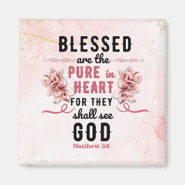 Retro Matteüs 5:8 Calla Lillies Waterverf Magneet