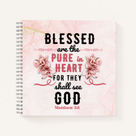 Retro Matteüs 5:8 Calla Lillies Waterverf Notitieboek