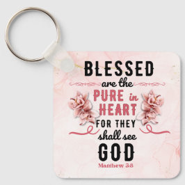 Retro Matteüs 5:8 Calla Lillies Waterverf Sleutelhanger