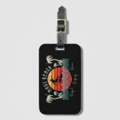 Retro Maui Beach Surfen Bagagelabel (Voorkant (verticaal))