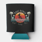 Retro Maui Beach Surfen Blikjeskoeler (Achterkant)