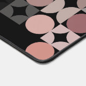 Retro Mauve Blush Peach Roze Zwart Pop Art Pattern Bureaumat (Hoek)