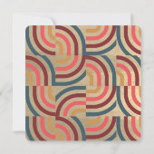 Retro Maximalistische geometrische Blauwgroen kers Kaart (Achterkant)