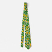 Retro Maximalistische Schachbrett St. Patrick's Da Stropdas (Achterkant)