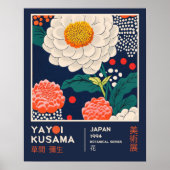 Retro Maximalistische Yayoi Kusama Bloemenshow Poster (Voorkant)