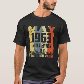 Retro May 1963 Funny 59th Birthday T-shirt