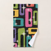 Retro MCM Abstract Atomische Tijdperk Patroon Bad Handdoek (Handdoek)