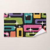Retro MCM Abstract Atomische Tijdperk Patroon Bad Handdoek (Handdoek)