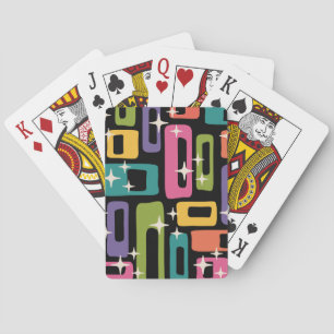 Retro MCM Abstract atoomouderingspatroon Pokerkaarten
