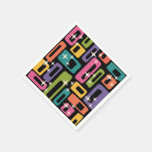 Retro MCM Abstract atoomouderingspatroon Servet (Hoek)