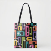 Retro MCM Abstract atoomouderingspatroon Tote Bag (Voorkant)