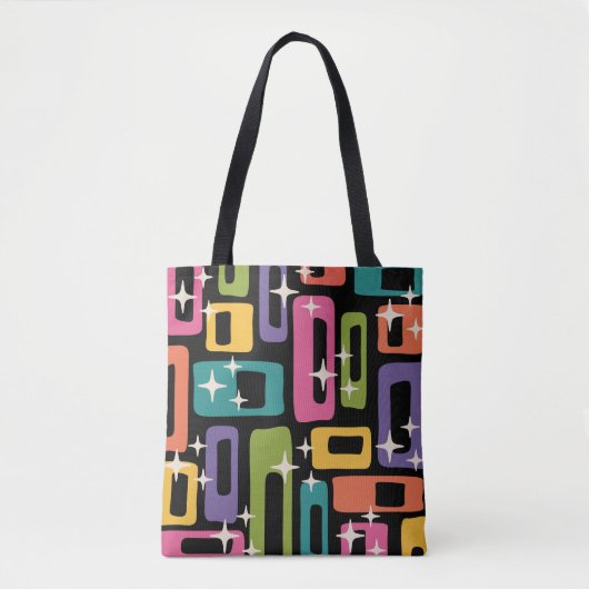 Retro MCM Abstract atoomouderingspatroon Tote Bag (Voorkant)