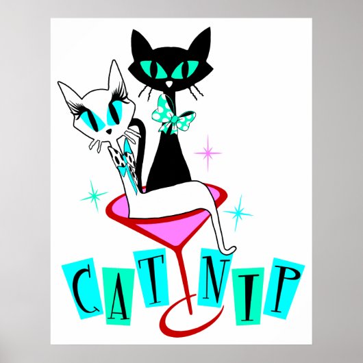 Retro MCM atoomkattenkatNip Poster (Voorkant)