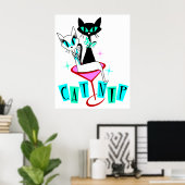 Retro MCM atoomkattenkatNip Poster (Thuiskantoor)
