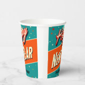 Retro MCM Gelukkig Nieuwjaar Papieren Bekers (Rechts)