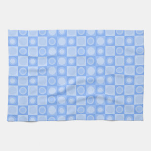 Retro MCM Geometrisch Patroon Babyblauw Theedoek