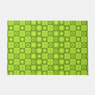 Retro MCM geometrisch patroon Chartreuse Deurmat